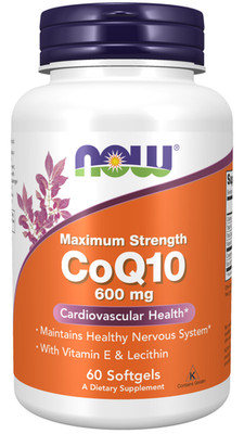NOW Foods CoQ10 mit Lecithin & Vitamin E, 600 mg - 60 Weichkapseln