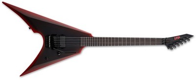 ESP LTD Arrow Black Metal Electric Guitar in Black Red Burst Satin