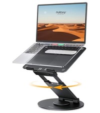 Telescopic 360 Rotating Laptop Stand for Desk Adjustable Height Swivel Pull Out