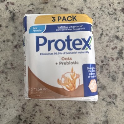 Three Pack Protex Oats + Prebiotic Bar Soaps Eliminate 99% Of Bacteria Naturally