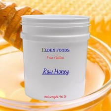 Elden Foods Raw Utah Honey 46lb 4 Gallon Bucket Pure Unfiltered Bulk Honey