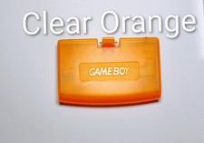 NEW Clear Orange Battery Covers Gameboy Advance - GBA Replacement Doors