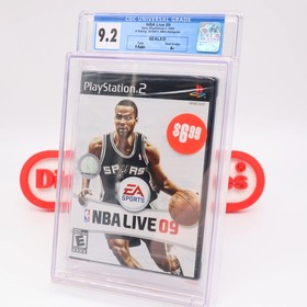 PS2 PlayStation 2 NBA LIVE 09 2009 TONY PARKER - CGC GRADED 9.2 A+ NEW & Sealed!