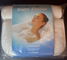 Bathtub Pillow for Neck Support, Machine Washable, 6 Suction Cups