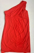 Ellen Tracy Lipstick Red One Shoulder  Cocktail Dress Size 16
