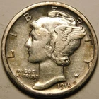 1918 P Mercury Dime VF-EF   Actual Coin Pictured- Appears Cleaned