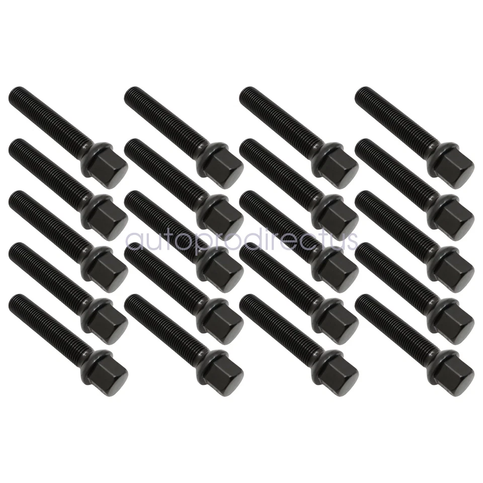 20X M14X1.5 Negro 65 mm Tornillos Extendidos Para 96-13 Mercedes-Benz CL200 CL230 CL500 Foto 2 de 4