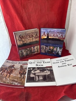 EXPLORING AMERICA 1 & 2 Lot Notgrass 2019 Textbooks Student Review Exams Key