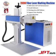 200W JPT M7 Fiber Laser Marking Machine Jewelry Metal Engraving Maker 80D Rotary