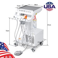Dental Portable Mobile Delivery Unit Air Compressor Suction scalers Curing light