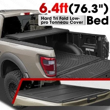 6.4FT Hard Tri Fold Low Profile Tonneau Cover for 19-25 Dodge Ram 1500 New Body