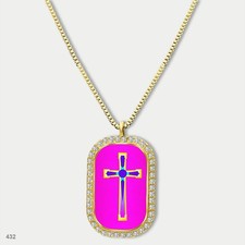 Stunning Colorful Jesus Christ Crucifix Cross Fashion Pendant Necklace Chain Gra