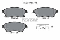 Bremsbelagsatz Scheibenbremse Q+ Textar 2503101 FüR Opel Chevrolet Aveo Cruze