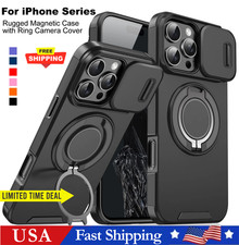 Rugged Magnetic For iPhone 17 Pro Max 16 15 14 13 12 11 with Ring Camera Cover