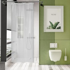 Stall Shower Curtain Liner 36x72 Walk in Shower Curtain Plastic Clear Shower