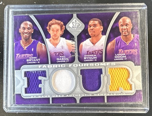2009-10 SP Game Used Kobe Bryant Lamar Odom Pau Gasol Bynum Jersey #/199