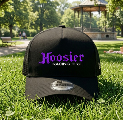 Hoosier Racing Tire Trucker Hat Embroidered Mesh Back Adjustable Motorsport Cap