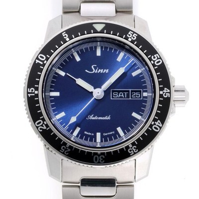 SINN Instruments 104 Pilot Watch 104.ST.SA.IB Automatic Blue Dial Bracelet Mens