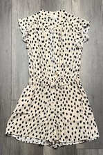 Kate Spade Leopard Dot Romper Banded Waist Front Pockets Women’s Size 0