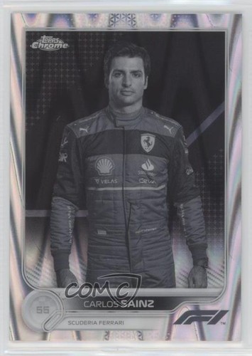 2022 Topps Chrome Formula 1 Black & White RayWave Refractor Carlos Sainz Jr 15ue - Bild 1 von 3