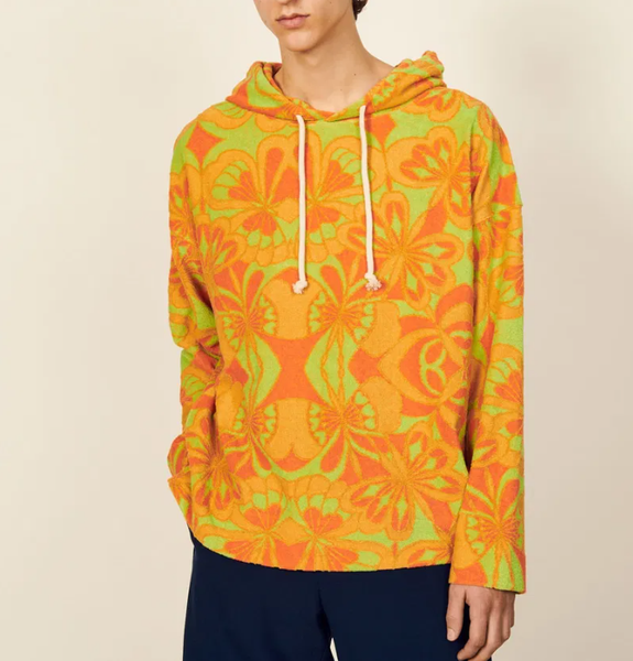 Sandro Paris Hoodie Mehrfarbig Frottee Gr. L Herren Kapuzenpullover SHPSW00490-image