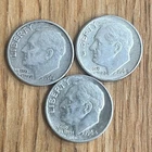 Silver Dimes Roosevelt 90% (1946-1964) Lot Of 3 U.S Mint FREE SHIPPING A