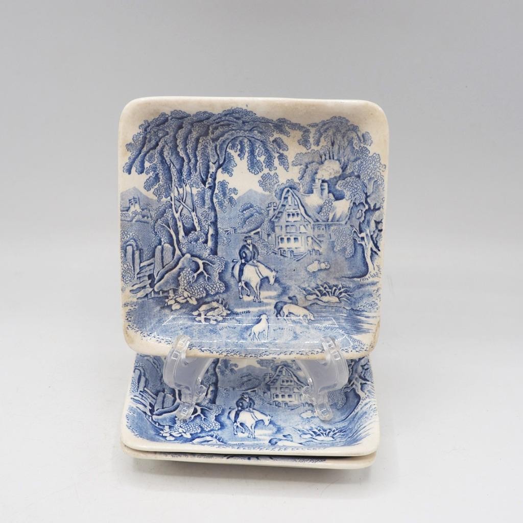 Conjunto De 3 W. R. Midwinter Inglaterra" Rural Caja Tuerca Caramelo Plato