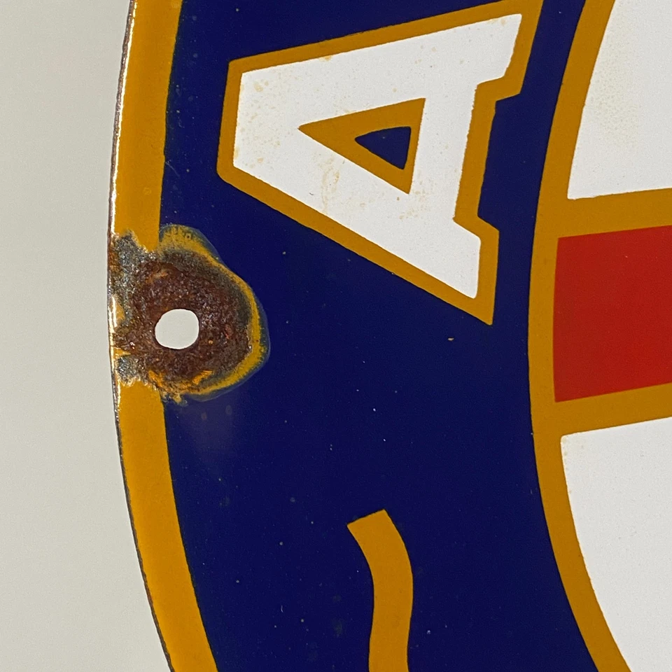 Alfa Romeo Enamel Sign - Ø 41cm (16.1") - Retro Vintage Service Workshop Signage - Image 2 of 4