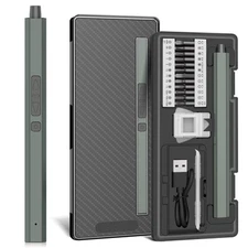 Mini Electric Screwdriver Set,30 in 1 Small Electric Screwdriver Cordless 24 ...