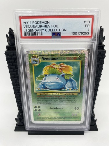 2002 POKEMON LEGENDARY COLLECTION #18 VENUSAUR-REVERSE FOIL PSA 1