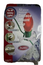 Seasonal Hardware 52 Surface Mount Clips for Holiday Lights RETRO VINTAGE