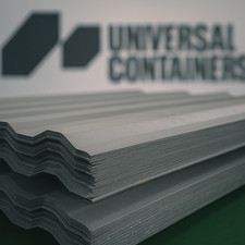 Standard Shipping Container Side Wall Panel 4 Corrugations Corten Steel Primed