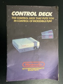 NES Control Deck Rev-2 NES Nintendo System Console Instruction Manual Only