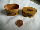Antique Vintage Miniature Doll Wood Painted Box & Glazed Ceramic LOT, Guatemala — photo 3