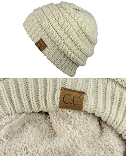 Unisex Chunky Soft Stretch Cable Knit Warm Fuzzy Lined  display picture 2