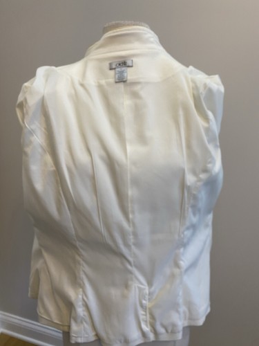 Chaqueta Blazer Cache Marfil Ponte Tejida Oro Piping charretera De Colección NUEVA Talla 14 - Imagen 7 de 7