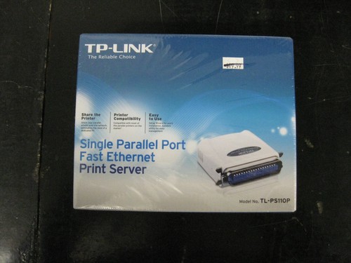 TP-LINK TL-PS110P Single Parallel Port Fast Ethernet Print Server Ver 2.0 SEALED
