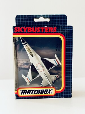 Vintage Matchbox Sky Busters Die Cast Flugzeug - General Dynamics F-16 [weiß]