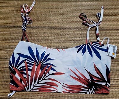 Shein crop top SIZE M, Ruched Back, Hawaiian Floral