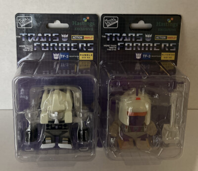 Transformers TF3 Loyal Subjects Hastings GITD Rumble Blitzwing Clear LOT MIB G1