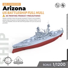 SSMODEL SSC1200559S 1/1200 Military Model Kit US Arizona Battleship Full Hull