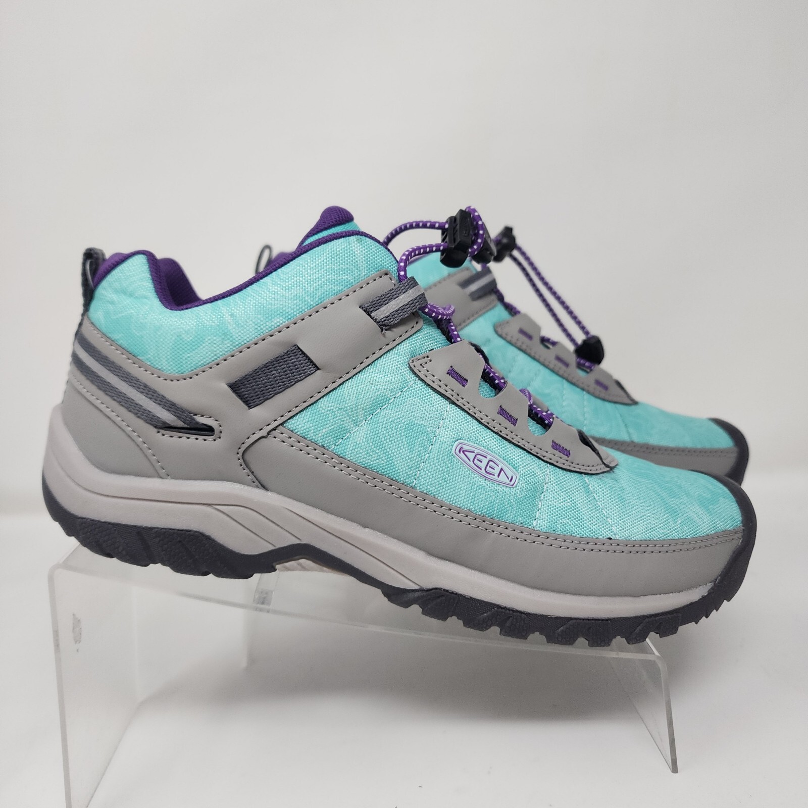 Scarpe da trekking Keen uomo 7 grigio verde logo trail sneakers stringate rapide passeggio