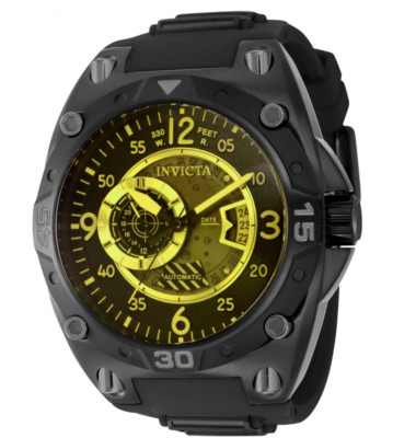 Invicta Aviator Automatic Men's 50mm Deep Radar Yellow Tinted Watch 40288