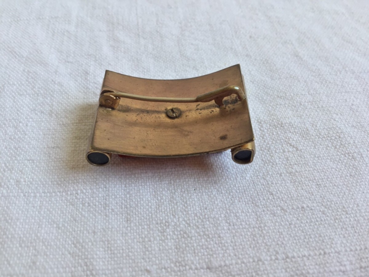 Broche Hippocampe Vintage Jean Painlevé - Style Art Déco Années 1950 - Ambre & Bakélite