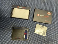 Alpine Swiss Men's RFID Safe Minimalist Wallet Smooth Leather Slim Card Holder