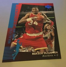 HAKEEM OLAJUWON 1994 UPPER DECK PREDICTOR INSERT ALL-STAR MVP BLUE #H2 ROCKETS 