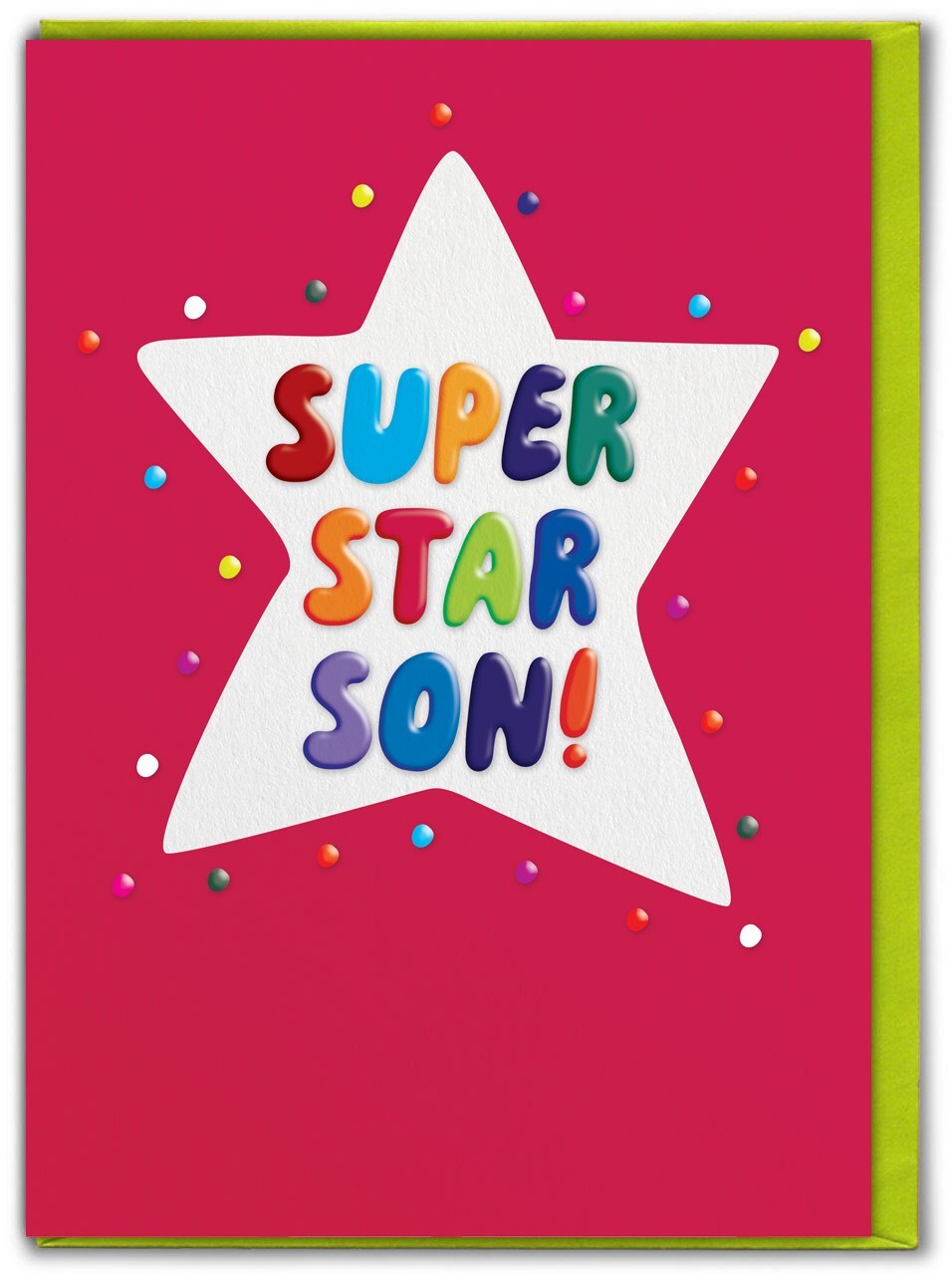 Happy Birthday Super Star Son Embossed Greeting Card Funny Humour