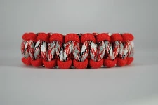 550 Paracord Survival Bracelet Cobra Red/Red Camo "Made in the USA"