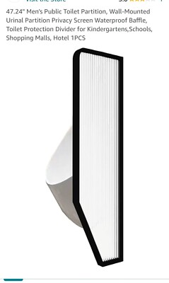 47'' Toilet Partition - Bathroom Divider, Wall Mounted