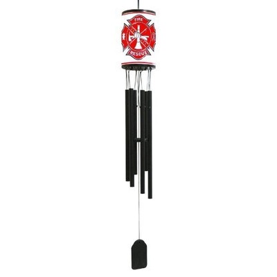 Fire Department White / Red Wind Chime